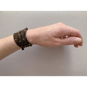Bead and Chain Wrap Bracelet